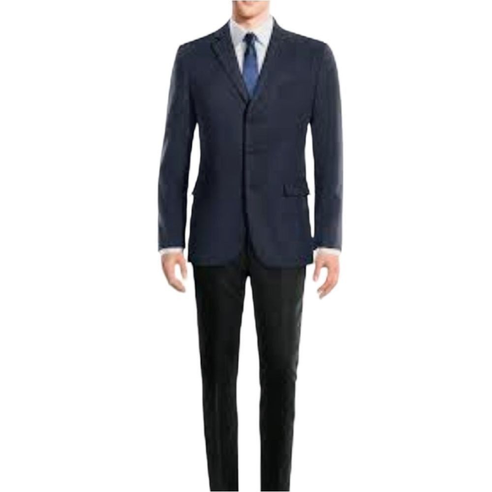 Tommy Hilfiger Dark Blue Wool 3 Button Sport Coat Blazer Jacket - Picture 3 of 14